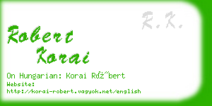 robert korai business card